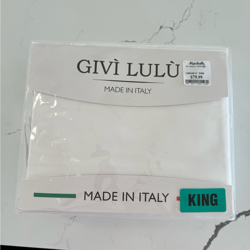 NWT Givi Lulu King FLAT SHEET ONLY White
